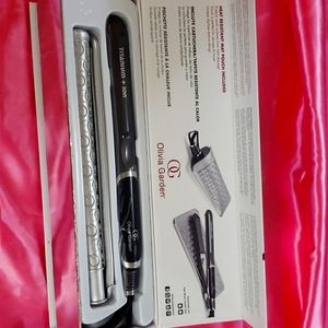 OLIVIA GARDEN TITANIUM +ION 1"  FLAT IRON  NEW